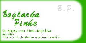 boglarka pinke business card