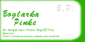 boglarka pinke business card